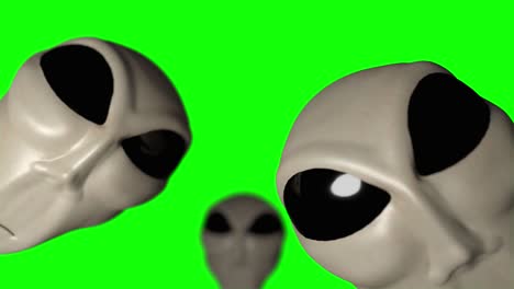 Außerirdische-Graue-Köpfe-Stehen-Einem-Gruseligen-Außerirdischen-Grauen-Entführungsgeschöpf-UFO-4k-Gegenüber